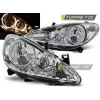 Predné svetlá Peugeot 307, 2001-2005, Angel Eyes, chrom s hmlovkou 2