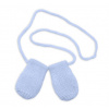 Zimné pletené dojčenské rukavičky - sv. modré Baby Nellys 8596309003290