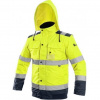 CANIS Bunda LUTON HI-VIS výstražná, zimná, žlto-modrá, Varianta neónová-žltá, Veľkosť L