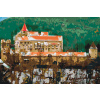 Vymalujsisam.sk Maľovanie podľa čísiel - Hrad Pernštejn Veľkosť: 40x60cm, Rám: Bez rámu, iba zrolované plátno