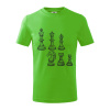 Šachové figúrky kreslené - Tričko detské bavlnené - 122 cm/6 rokov ( Apple Green )