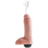 Striekajúce realistické dildo so semenníkmi King Cock 8