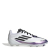adidas F50 League Junior Firm Ground Football Boots White/Purple 5.5 (38.7)