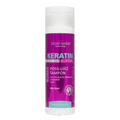 Vivaco VivaPharm Keratínový šampón s kofeínom pri vypadávaní vlasov - pre ženy\s200 ml