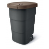 Popolnica Prosperplast Wheeler 95 l antracit s hnedým vekom
