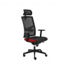 Alba Kancelárska stolička GAME VIP SYN čierno/červená (B8033) + PDH 3D + podrúčky P44