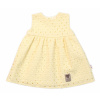 Baby Nellys Ľahké Handmade šatičky Madeira, žlté, veľ. 68