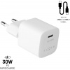Výstupná nabíjačka FIXED Mini USB-C a sada káblov USB-C/USB-C, podpora PD, 1 meter, 30 W, biela