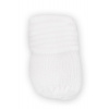 BABY NELLYS Zimné pletené dojčenské rukavičky - biele 56-68 (0-6 m)