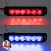 PROFI výstražné LED svetlo vonkajšie, červeno-modré, 12-24V, ECE R65