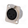 Zásuvka XLR zásuvka PIN 3 límec (2 otvory),do panelu pájení