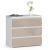 Ak furniture Komoda CL3 60 cm biela/cappuccino lesk
