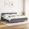 vidaXL Boxspring posteľ s matracom tmavosivá 200x200 cm látka - Sivá - 166759-101124