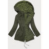 Khaki-limetková dámska bunda parka 2 v 1 (W702) odstíny zelené XL (42)