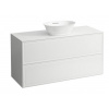 Laufen New Classic skrinka pod umývadlo 118x45x60 cm,2 zásuvky,výrez uprostred,Biela Matná H4060220851701