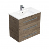 Swiss aqua technologies Koupelnová skříňka s umyvadlem SAT Cube Way 80x76,5x46 cm dub Wellington mat CUBE46803DWMOD