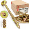 Tesárske skrutky 8x260 TORX kužeľové KMWHT 50ks