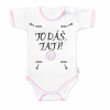 Body krátky rukáv s vtipným textom Baby Nellys, To dáš Tati!, veľ. 80, holka 86 (12-18m)