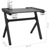 vidaXL Herný stôl LED v tvare Y čierny 90x60x75 cm - Čierna - 180031-114159