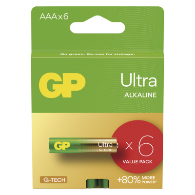 GP Alkalická baterie ULTRA AAA (LR03)- 6ks 1013126000 GP Batteries