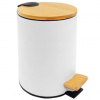 Aqualine Bambusový odpadkový kôš 3 l SoftClose, matná biela BI006