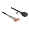 Delock - Síťový kabel - ferula (M) do RJ-45 (F) - 50 cm - 5.5 mm - CAT 5e - černá