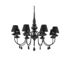 Závesné svietidlo/Luster Ideal lux 111896 BLANCHE SP8 NERO 8xE14 40W čierna