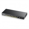 Zyxel GS1100-10HP v2, unmanage PoE 8x Gigabit, 2x Fiber Uplink, 130 Watt PoE