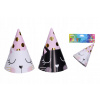 Detské párty klobúčiky MAČKA, 15 cm, set 6 ks