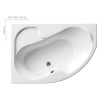 RAVAK Vaňa ROSA I 140x105 pravá snowwhite, CV01000000