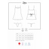 Košieľka Satinia babydoll dark blue - Obsessive XXL tm.Modrá