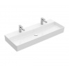 Villeroy & Boch Memento 2.0 - Dvojumývadlo 120x47 cm, bez prepadu, 2 otvory na batériu, alpská biela 4A22C101