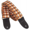 CASCHA CUS-JW4 Ukulele Strap Jacquard - Checkered Orange