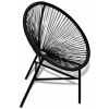 Škandinávska záhradná stolička z PE Rattan Black (Škandinávska záhradná stolička z PE Rattan Black)