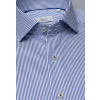 1863 BY ETERNA modrá prúžkovaná košeľa Modern Fit rypsový keper Non Iron, Veľkosť 48