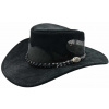 Jacaru Blaze čierny – letný austrálsky klobúk s priedušnou korunou Veľkosť: 54.5/55cm (S)