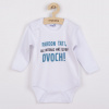 Body s potlačou New Baby Pardon tati,... máš šéfov dvoch! - 74 (6-9m)