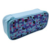 HAPPY COLOR peračník oválny so zipsom Kocky modré