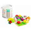 Drevené ovocie na krájanie 20ks Ecotoys