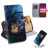 Peňaženkové kožené puzdro na Sony Xperia 5 - Oil Painting Owl