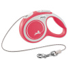 Vodítko FLEXI New Comfort lanko XS - 3 m Farebná varianta: Červená