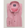 Pánska červená károvaná košeľa slim fit s golierom button-down 16238