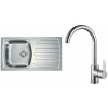 Set Alveus (dřez Basic 170 Natur, velká výpusť + baterie Tonia Chrom) SETA25080