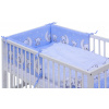 Dětská postýlka s vyndavacími příčkami - bílá - 120x60 cm s kompletní výbavou Toro Barva soupravy: Toro modrá