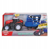 Traktor Dickie Toys Massey Ferguson s prívesom pre zvieratá 26 cm