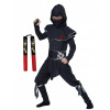 Kostým pre chlapca- Čierne kostýmové svaly Ninja 110/122 Nunchak (Čierne kostýmové svaly Ninja 110/122 Nunchak)