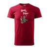 Sablio Tričko s potlačou Hardly Potter - červené 4XL