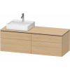DURAVIT L-Cube závesná skrinka pod umývadlo na dosku (umývadlo vľavo), 4 zásuvky, 1420 x 550 x 482 mm, dub prírodný, LC4870L30300000