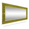 Machové zrkadlo hranaté LIŠAJNÍK mono LIME - Vonkajší rám 90 x 90 cm (zrkadlo 64 x 64 cm)