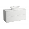 Laufen New Classic skrinka pod umývadlo 118x45x60cm,2 zásuvky,výrez uprostred,Biela Lesklá H4060220856311